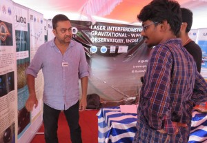 Rana Adhikari visits LIGO-India booth at Conscientia Tech-Fest - 2019, IIST, Trivandrum IIST -RA visit 1
