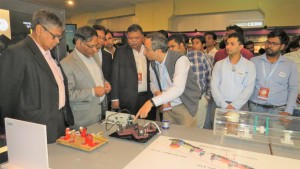 Dr.Shekhar Basu (Former Chairman, DAE) and Dr.Ashutosh Sharma ( Secretary, DST ) visit to LIGO-India Booth VS-Kolkata-Dr.Basu ( Former Chair - DAE ) and Dr.Ashutosh Sharma (Secretary,DST) visit to LIGO-India Booth.